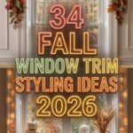 34 Fall Window Trim Styling Ideas 2026 | Layered Curtains, Decorative Molding, Warm Textures & Luxury Window Details