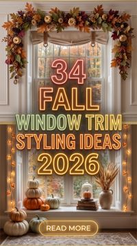 34 Fall Window Trim Styling Ideas 2026 | Layered Curtains, Decorative Molding, Warm Textures & Luxury Window Details