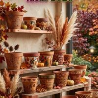 32 Fall Hand-Painted Terracotta Pots for Your Home and Patio 2026 | Warm Colors & Beautiful DIY Garden Decor