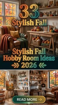 33 Fall Hobby Room Ideas 2026 for Small Spaces | Smart Storage, Multipurpose Furniture, Creative Stations & Cozy Seasonal Decor