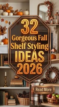 32 Gorgeous Fall Shelf Styling Ideas 2026 for Homes | Designer-Approved Decor You'll Love