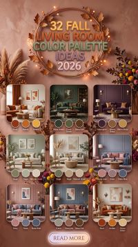 32 Fall Color Palettes 2026 That Bring Modern Living Room Aesthetics to Life | Warm Earth Tones & Stylish Seasonal Combinations