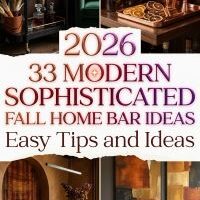 33 Modern Sophisticated Fall Home Bar Ideas 2026 for Homes | Entertain in Style with Luxury Design