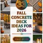 33 Fall Concrete Deck Ideas for 2026 That Will Elevate Your Outdoor Space | Modern Designs, Cozy Seating & Stylish Autumn Landscaping