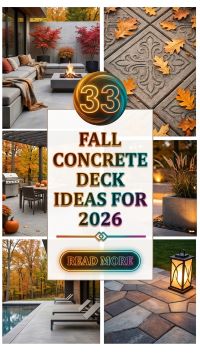 33 Fall Concrete Deck Ideas for 2026 That Will Elevate Your Outdoor Space | Modern Designs, Cozy Seating & Stylish Autumn Landscaping