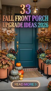 33 How to Upgrade Your Front Porch for the Perfect Fall Vibe 2026 | Cozy Seating, Autumn Florals, Pumpkins & Welcoming Curb Appeal