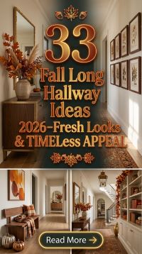33 Fall Long Hallway Ideas 2026 That Bring Fresh Style & Timeless Appeal | Elegant Lighting, Mirrors, Art & Cozy Seasonal Decor