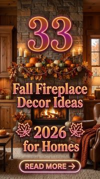 33 Fall Fireplace Decor Ideas 2026 for Homes | Instantly Elevate Your Living Room with Cozy Style