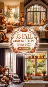 33 Fall Window Styling Ideas 2026 for Homes | Brighten Every Room with Elegant Seasonal Decor