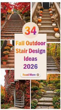 34 Fall Outdoor Stair Design Ideas 2026 | Stylish Railings, Durable Steps, Warm Lighting & Beautiful Safety Features