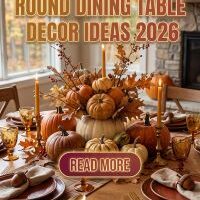 33 Fall Round Table Dining Decor Room Ideas 2026 That Feel Cozy and Functional | Beautiful Centerpieces & Stylish Autumn Details