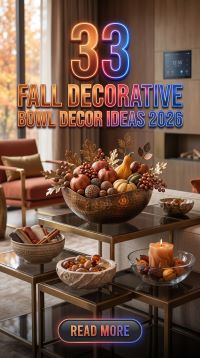 33 Fall Decorative Bowl Decor Ideas 2026 | Stunning Centerpieces, Seasonal Fillers, Natural Textures & Elegant Autumn Styling