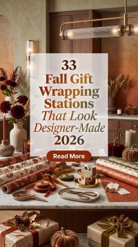 33 Fall Gift Wrapping Stations That Look Designer-Made 2026 for Homes | Stylish & Organized Wrapping Spaces