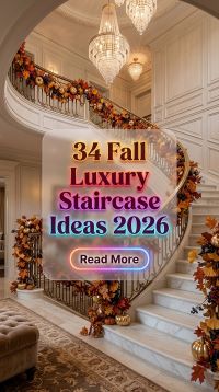 34 Fall Luxury Staircase Ideas 2026 for Homes | Grand Entryway Designs That Impress Every Guest
