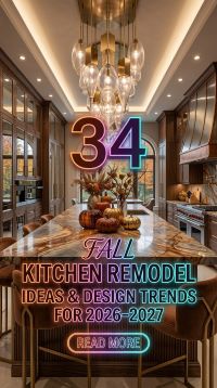 34 Beautiful Fall Kitchen Remodel Ideas & Design Trends 2026–2027 for Homes | Luxury Kitchens You'll Love