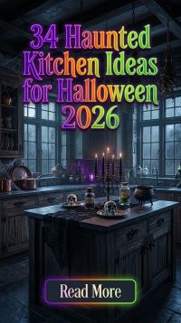 34 Haunted Kitchen Ideas 2026 | Gothic Cabinets, Creepy Centerpieces, Eerie Lighting & Chilling Halloween Details