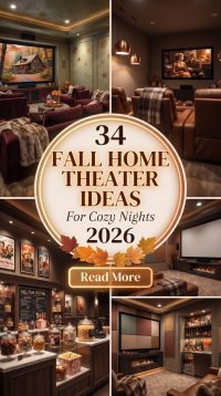 34 Fall Home Theater Ideas 2026 for Homes | Create a Luxury Cinema Experience at Home