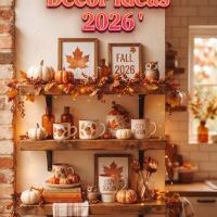 34 Fall Decor for a Small Kitchen Shelf 2026 | Modern Shelving, Warm Wood, Autumn Accessories & Space-Saving Ideas