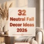 32 Neutral Fall Decor for Homes That Want a Softer Look 2026 | Beige Tones, Natural Wood & Minimal Autumn Details