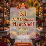 33 Fall Outdoor Plant Shelf Ideas 2026 | Beautiful Potted Plants, Rustic Shelves, Lanterns & Warm Seasonal Garden Accents