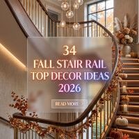 34 Fall Staircase Rail Decor Ideas 2026 | Beautiful Seasonal Displays for Elegant & Cozy Home Entrances