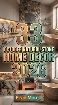 October Natural Stone Decor Ideas 2026 | 33 Easy Ways to Add Earthy Elegance With Stone, Wood, Greenery & Seasonal Accents
