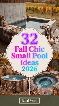 32 Fall Chic Small Pool Designs for Small Yards 2026 That Will Transform Your Outdoor Space With Elegant Landscaping, Privacy Ideas, and Beautiful Seasonal Outdoor Decor