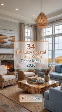 34 Fall Coastal Living Room 2026 Ideas That Are Calm, Cozy, and Totally Chic With Soft Coastal Colors, Organic Accents and Modern Seasonal Touches for a Beautiful Home