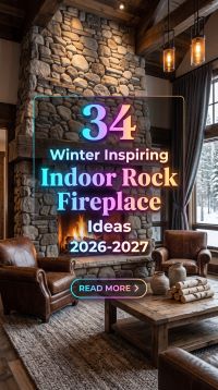 34 Winter Rock Fireplace Ideas That Turn Your Living Room Into a Cozy Luxury Retreat 2026-2027