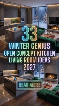 33 Open Concept Kitchen and Living Room Ideas to Create a Warm, Stylish and Seamless Winter Home 2027