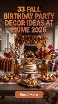 33 Fall Birthday Party Decor Ideas at Home 2026 | Balloons, Pumpkin Accents, Cozy Table Settings, Cakes & Beautiful Autumn Details
