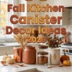 33 Fall Kitchen Canister Styling Ideas 2026 | Modern Labels, Neutral Tones, Pumpkins & Elegant Seasonal Accents