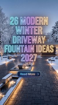 26 How to Upgrade Your Winter Driveway With a Fountain in 2027 Using Elegant Water Features, Modern Landscaping, Luxury Planters and Welcoming Entry Details to Create an Unforgettable First Look and Boost Your Home’s Curb Appeal