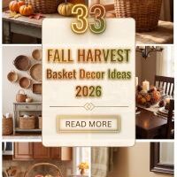 33 Fall Harvest Small Basket Styling Ideas 2026 | Mini Gourds, Dried Flowers, Pinecones & Warm Seasonal Details