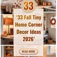 33 Fall Tiny Home Corner Styling Ideas 2026 | Compact Furniture, Warm Lighting, Plants & Beautiful Seasonal Details