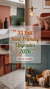 33 Fall Rent-Friendly Upgrades to Make Your Space Feel Like Home in 2026 Without Permanent Renovations, Expensive Remodeling, or Losing Your Rental Deposit