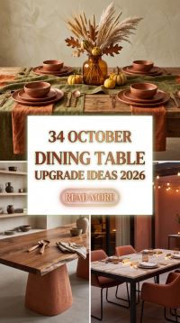 How to Upgrade a Dining Table for October Gatherings With 34 Beautiful 2026 Ideas Featuring Warm Autumn Colors and Welcoming Fall Details for a Stylish and Memorable Home Gathering