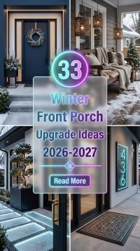 33 On-Trend Winter Front Porch Upgrade Ideas for a Cozy, Modern and Welcoming Home 2026-2027