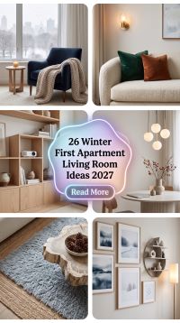26 Winter First Apartment Living Room Ideas 2027 That Transform Your New Space Into a Cute, Cozy and Pinterest-Worthy Home