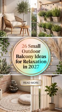26 Small Outdoor Balcony Retreat Ideas 2027 That Turn Even the Tiniest Space Into a Cozy, Peaceful Escape for Reading, Morning Coffee and Everyday Relaxation