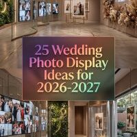 25 Trending Wedding Photo Display Ideas 2026-2027 With Personalized Decor, Creative Photo Walls, Memory Displays, Romantic Lighting, Floral Details and Pinterest-Worthy Wedding Inspiration