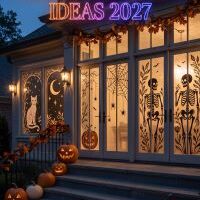24 Halloween Window Art Ideas 2026 That Turn Ordinary Glass Into Spooky Scenes With Ghosts, Haunted Houses, Bats, Witches, Creepy Eyes and Eerie Silhouettes