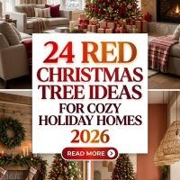 Which 24 Red Christmas Tree Ideas Can Help You Create a Cozy, Classic Holiday Home With Rich Red Ornaments, Velvet Ribbons, Golden Accents, Warm Fairy Lights, and Beautiful Festive Details That Make Your Christmas Tree Feel Timeless and Pinterest-Worthy?