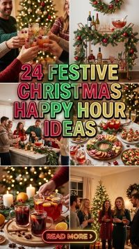 24 Christmas Cocktail Party Ideas With Festive Drink Stations, Seasonal Appetizers, Cozy Lighting, Holiday Music and Creative Decorations for a Joyful Celebration