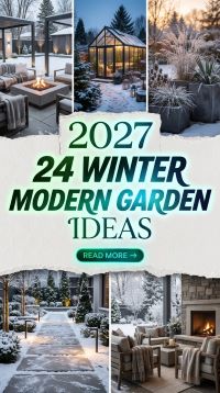 24 Winter Contemporary Backyard Landscaping Ideas 2027 for a Stylish, Peaceful Garden