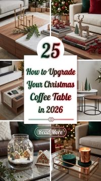 25 How to Upgrade Your Christmas Coffee Table in 2026 With Stylish Trays, Seasonal Greenery, Candles, Books, Decorative Bowls and Functional Holiday Accents Without Losing Usable Space
