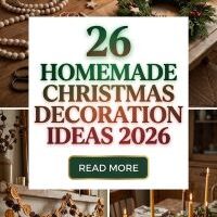 26 Homemade Christmas Decoration Ideas 2026 That Fill Your Home With Cozy Handmade Charm, Personal Memories, Natural Textures, Warm Lighting and Beautiful DIY Holiday Details