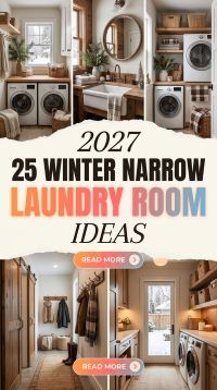 25 Winter Small Laundry Room Organization Ideas 2027 With Vertical Shelves, Slim Cabinets, Hidden Hampers, Foldable Drying Racks and Clever Storage Solutions for a Cozy, Clutter-Free Home