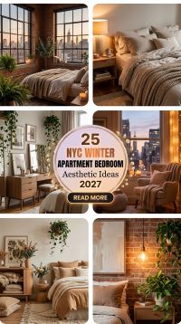 25 NYC Winter Tiny Apartment Bedroom Ideas 2027 That Make Small Rentals Feel Warm, Stylish and Surprisingly Spacious With Cozy Bedding, Soft Lighting, Smart Storage and Layered Textures