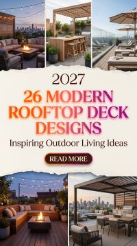 Rooftop Deck Ideas 2027: 26 Creative Ways to Transform Your Outdoor Space With Cozy Seating, Modern Planters, Warm Lighting, Stylish Flooring and Beautiful Views for a Stunning Backyard Retreat